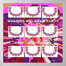 Happy Hearts -  Garlands for Winners Party Poster