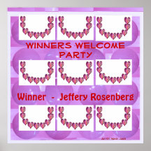 Happy Hearts -  Garlands for Winners Party Posters