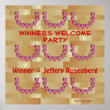 Happy Hearts -  Garlands for Winners Party Print