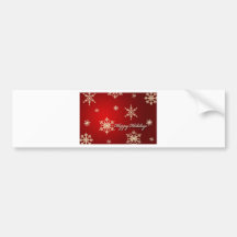 HAPPY HOLIDAY SNOWFLAKE CHRISTMAS BUMPER STICKER