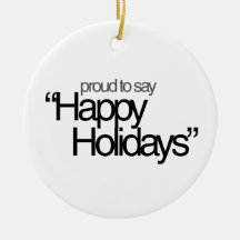 Happy Holidays Atheism Christmas Tree Ornaments
