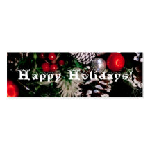 Happy Holidays bookmark Business Card Templates