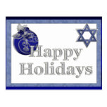 Happy Holidays Bulb & Star Holiday Postcards