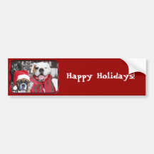 Happy Holidays christmas boxers bumper sticker