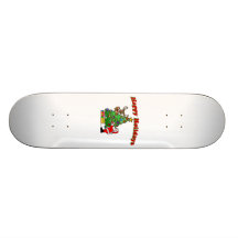 Happy Holidays Christmas Decorating Skate Board
