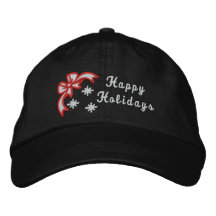 Happy Holidays christmas embroidered women's hat Embroidered Hats