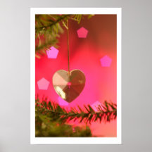 Happy Holidays Christmas Heart Print