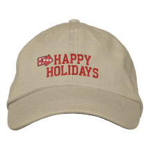 Happy Holidays Embroidered Hat