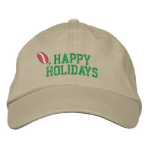 Happy Holidays Fishing Embroidered Hat