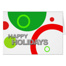 Happy Holidays Modern Card Circle
