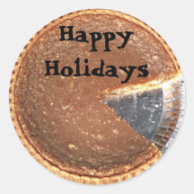 Happy Holidays pumpkin pie sticker book