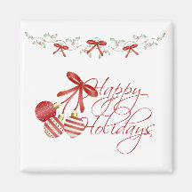 Happy Holidays Refrigerator Magnets