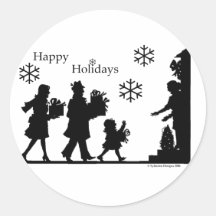 Happy Holidays Snowflake Sticker