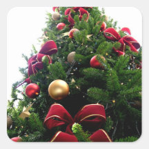 HAPPY HOLIDAYS SQUARE STICKERS