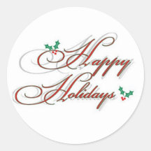 happy holidays stickers