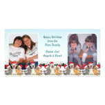 Happy Holidays Town Cats Singing Photo Card