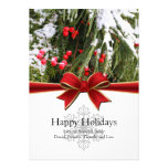 Happy Holidays Winter Holiday Flat Card invitations