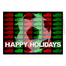 Happy Hollidays Card Soccer Shoe Black
