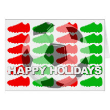 Happy Hollidays Card Soccer Shoe White