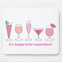 happy hour mouse pad