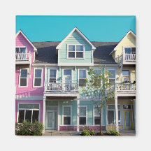 Happy Houses Refrigerator Magnet