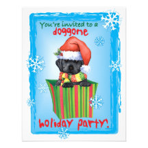Happy Howliday Black Lab Personalized Invite