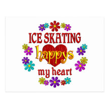 Happy Ice Skating Post Card