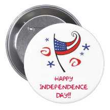 Happy Independence Day Pins