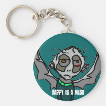 HAPPY IS A MASK KEY CHAIN