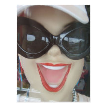 Happy Mannequin Head Post Cards