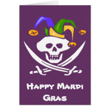 Happy Mardi Gras Pirate Cards