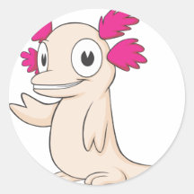 Happy Mexican Mole Lizard Round Stickers