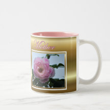 HAPPY MOTHER'S DAY PINK ROSE FLOWER MUGS