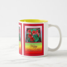 HAPPY MOTHER'S DAY RED FLOWER COFFEE MUGS