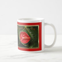 HAPPY MOTHER'S DAY RED FLOWER COFFEE MUGS
