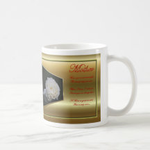 HAPPY MOTHER'S DAY WHITE FLOWER & POEM MUGS