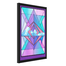 Happy Mountain View Contemporary painting Stretched Canvas Print