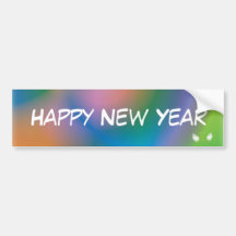 Happy New Year Bumper Sticker  - Customise