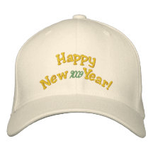 Happy New Year! Embroidered Baseball Caps