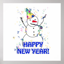 Happy New Year from the Celebrating Snowman Posters
