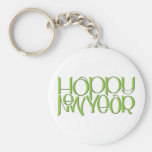 Happy New Year green Keychain