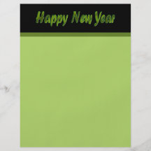 Happy New Year olive green Flyer Design
