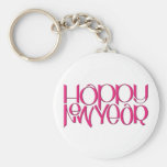 Happy New Year pink Keychain