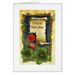 Happy New Year Scroll Greeting Cards