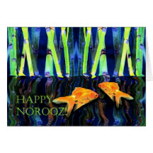 Happy Norooz, Goldfish Swimming Cards