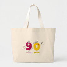 Happy Number 90 Canvas Bags