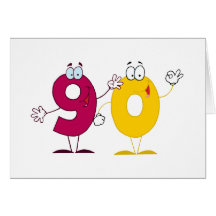 Happy Number 90 Greeting Card