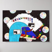 Happy Peacock In Retrospect Print