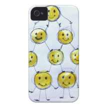 happy people Case-Mate iPhone 4 case