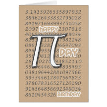 Happy Pi Day Birthday 3.14 March 14th Cards